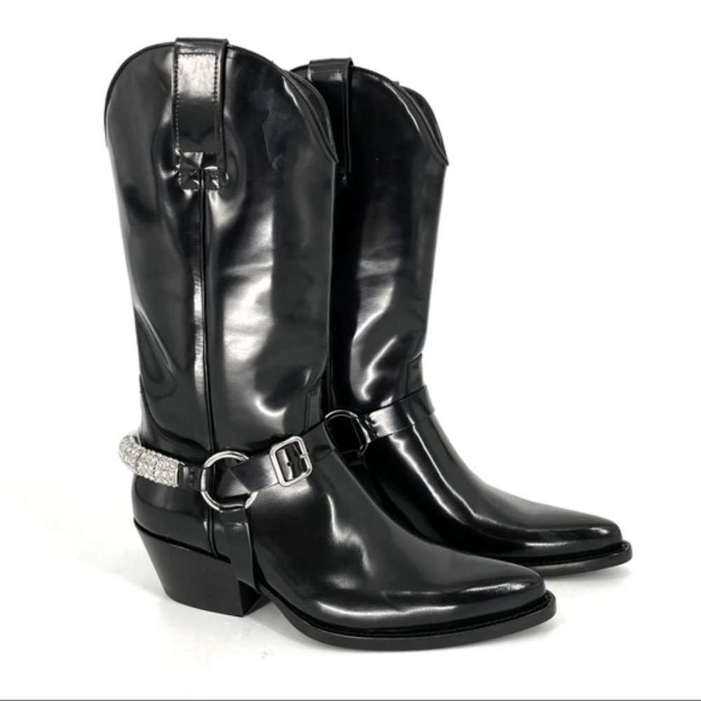 Calvin Klein 205W39NYC Leather Embellished Boots